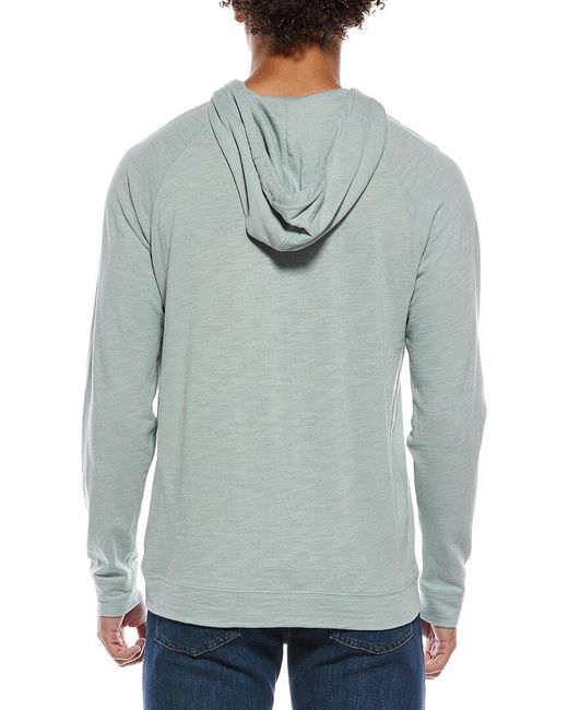 Vince Blue Slub Pullover Hoodie for men