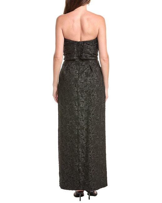 Jonathan Simkhai Black Ariana Draped Gown