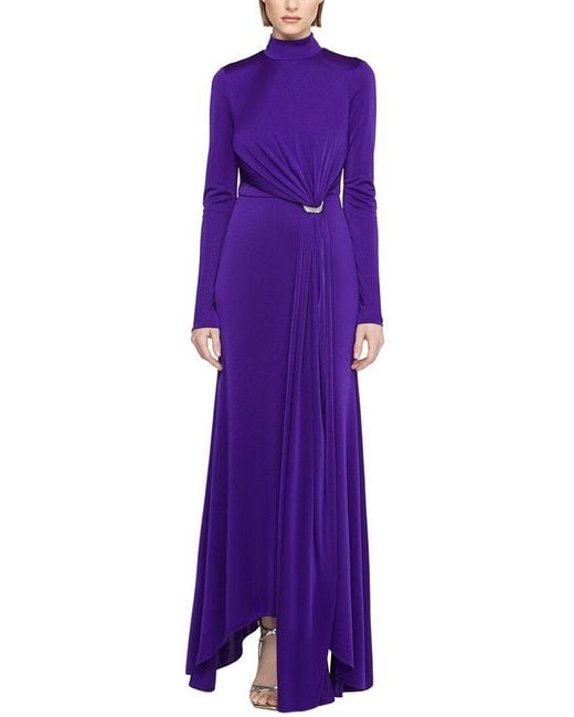 Halston Heritage Purple Mya Jersey Dress