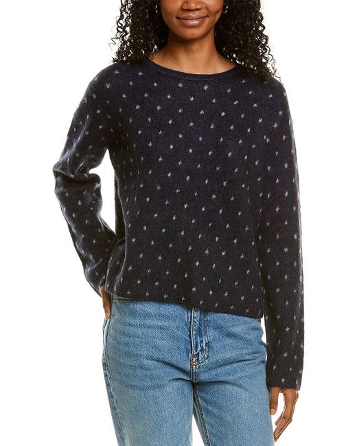 Vince Black Starry Dot Jacquard Mohair & Alpaca-blend Sweater