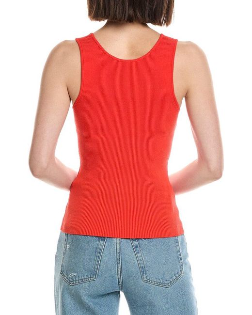 3.1 Phillip Lim Red Compact Rib Layering Tank