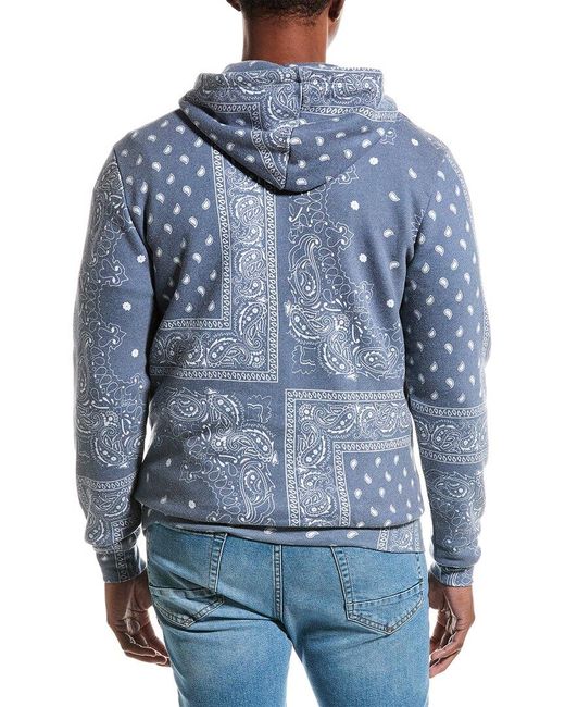 Sol Angeles Blue Patchwork Hoodie for men