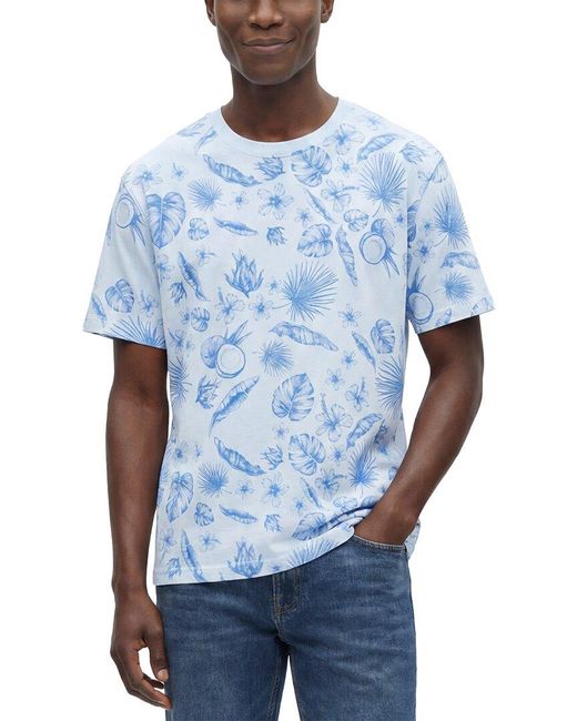 Scotch & Soda Blue Graphic T-Shirt for men