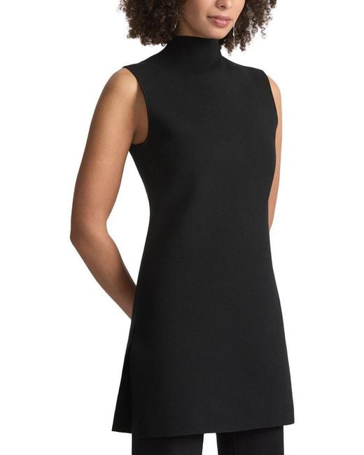 Lafayette 148 New York Black Side Slit Knit Tunic