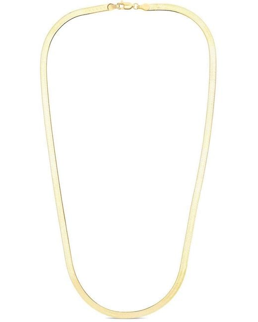 Italian Silver Metallic 14K Over Chain Necklace