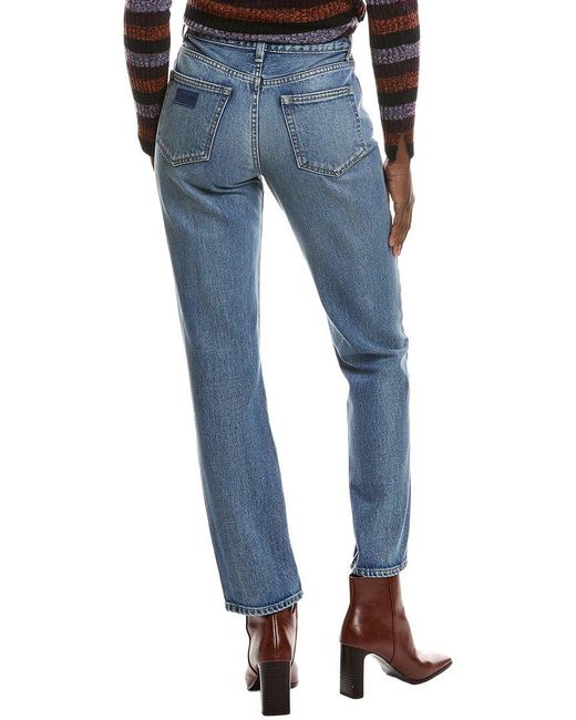Ganni Blue Swigy High-rise Straight Jean