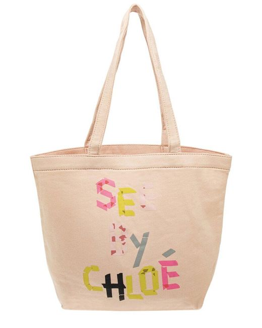See By Chloé Gimmick Tote in Natural | Lyst UK