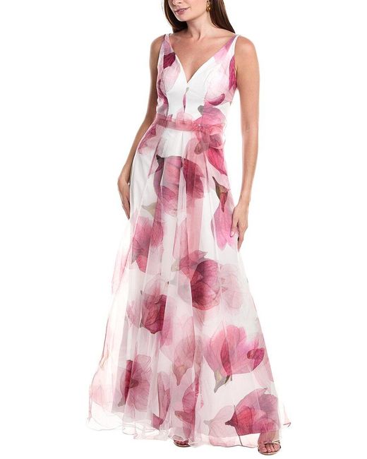 Rene Ruiz Pink Organza Gown