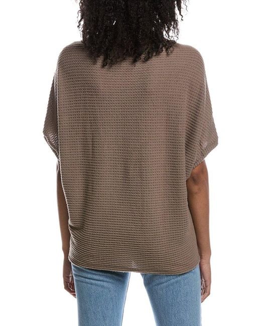 Michael Stars Brown Verna Waffle Knit Top