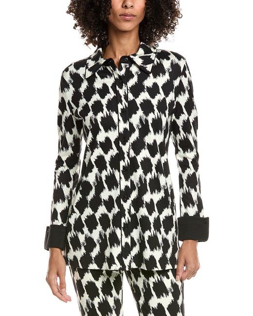 Diane von Furstenberg Black Lagarde Top