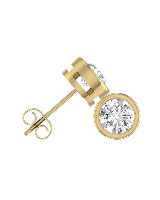 Lab Grown Diamonds Metallic 14k 0.25 Ct. Tw. Lab Grown Diamond Earrings