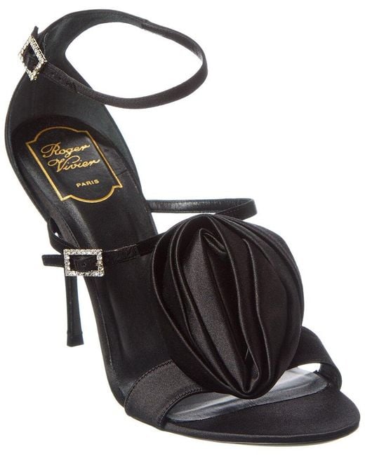 Roger Vivier Black Satin Sandal