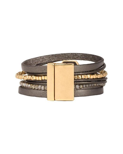 Saachi White Hexa Bracelet
