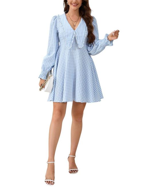 VERA DOLINI Blue Mini Dress