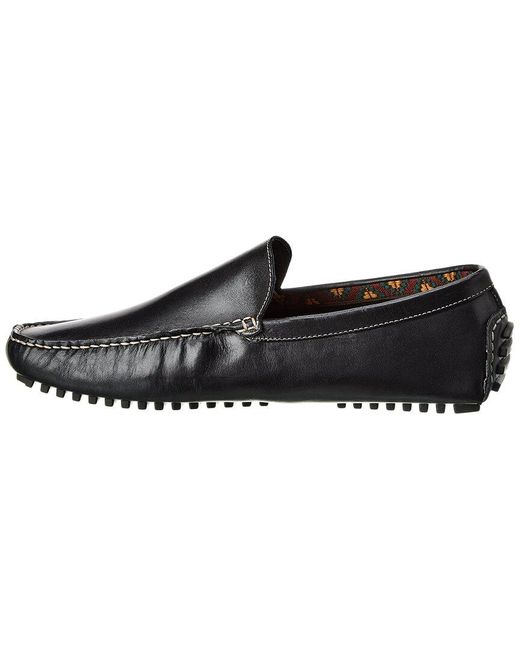 Donald J Pliner Black Vic Leather Loafer for men