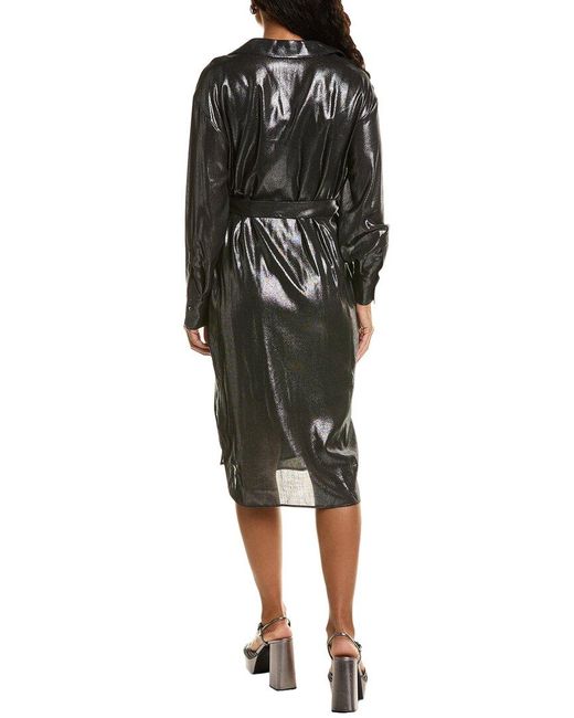 Brunello Cucinelli Black Wool-blend Midi Dress