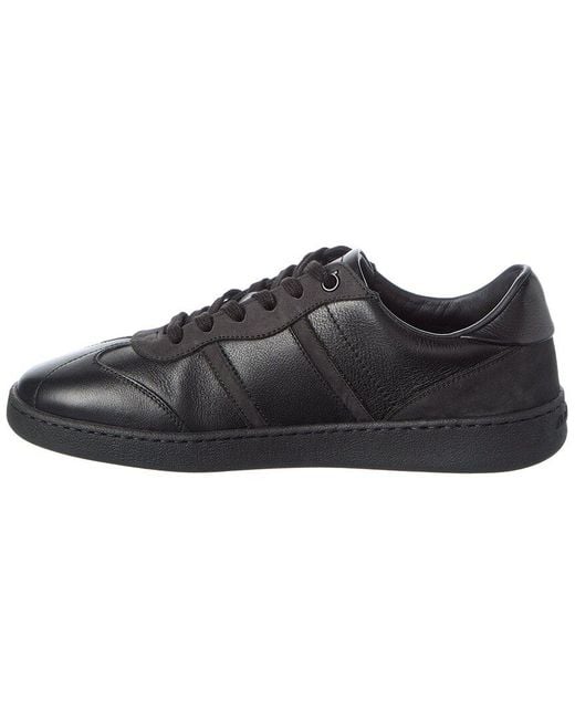 Ferragamo Black Leather Sneaker