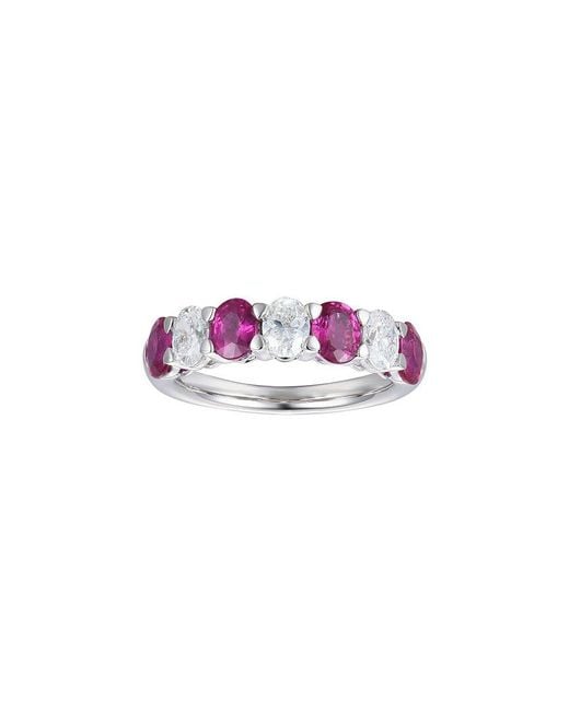 Gregg Ruth Pink 14K 2.87 Ct. Tw. Diamond & Ruby Band