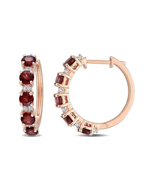 Rina Limor White Rose Gold Vermeil 3.14 Ct. Tw. Gemstone Clip-on Earrings