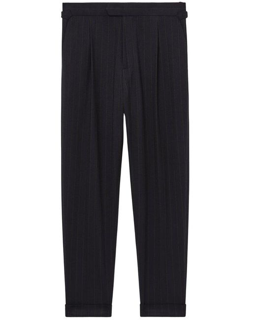 Reiss Blue Ring Side Adjuster Pinstripe Pant for men