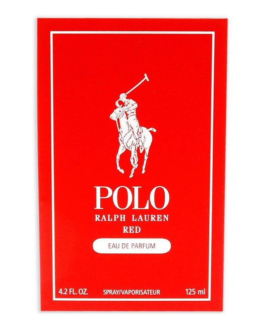 Ralph Lauren Red 4.2Oz Polo Edp Spray for men