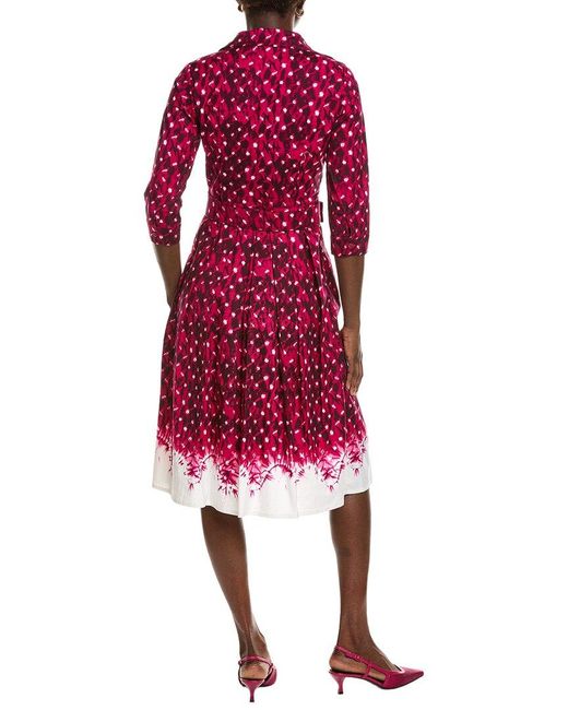Samantha Sung Red Audrey Shirtdress