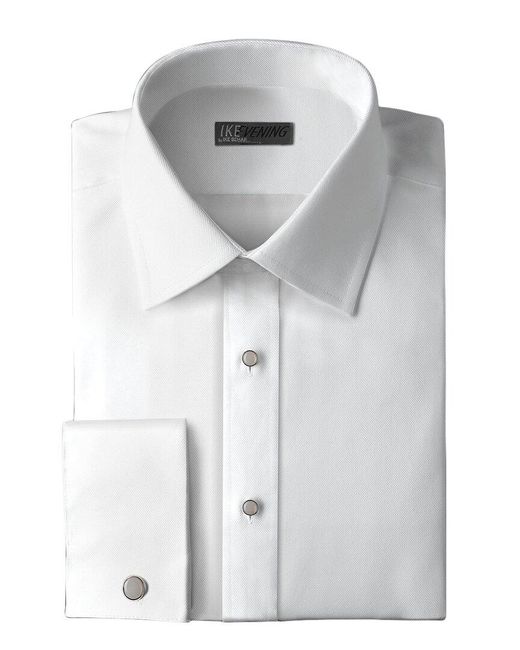 Ike Behar Gray Evening 80's Dress Shirt for men