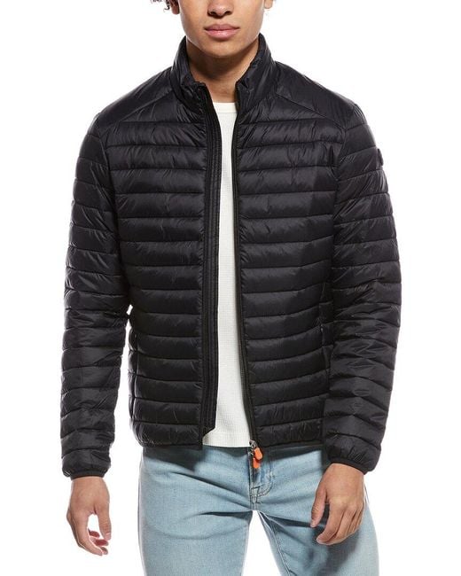 Save The Duck Black Alessandro Puffer Jacket for men