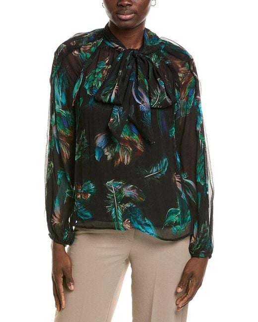 Marc Cain Green Printed Blouse
