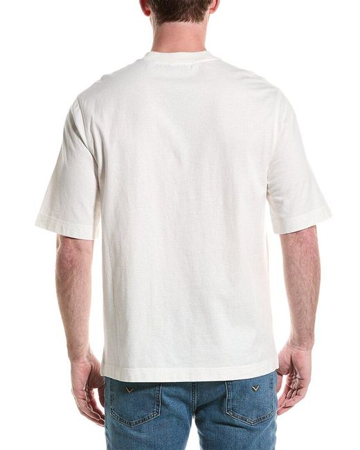 Burberry White Equestrian Knight Patch T-Shirt for men