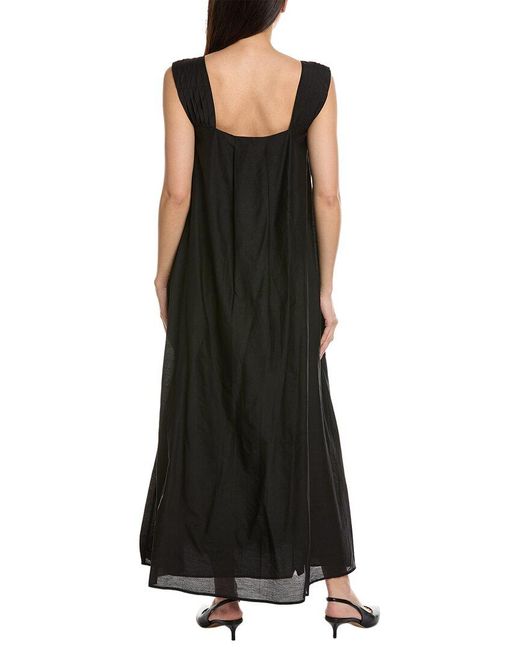 Merlette Black Rossetti Silk-blend Maxi Dress