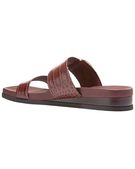 Cole Haan Brown Oaklynn Double Band Leather Sandal
