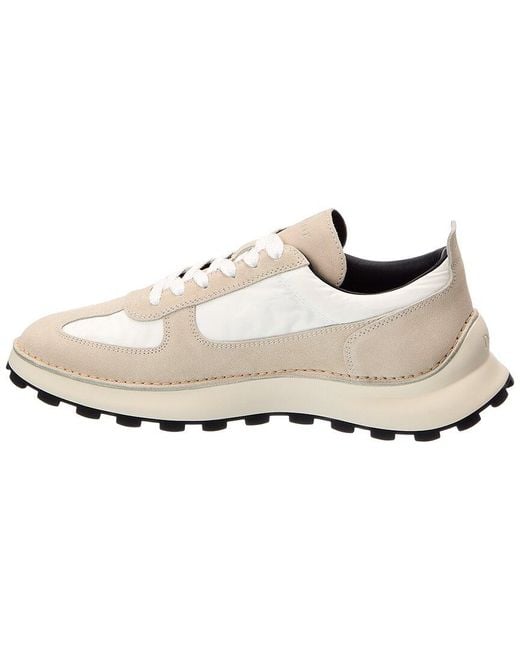 Dior White Suede-Trim Sneaker for men