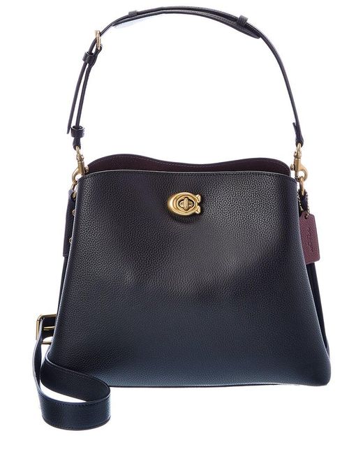 COACH Willow Leather Shoulder Bag in Black Lyst