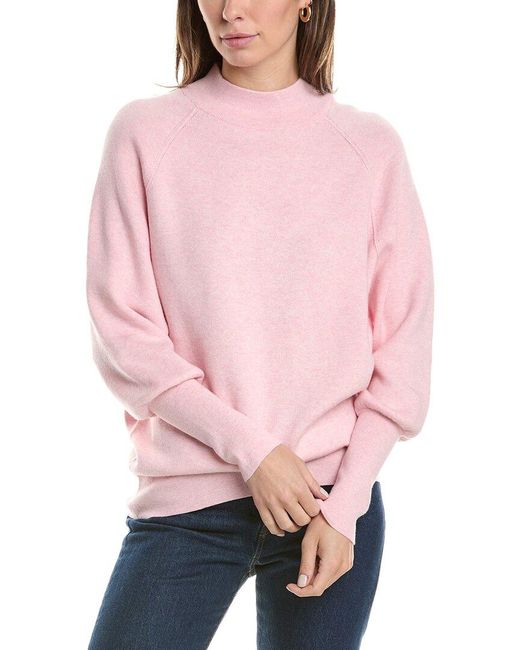 Forte Pink Balloon Sleeve Cashmere Sweater