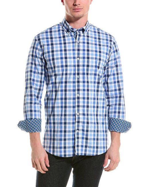 Tailorbyrd Blue Stretch Shirt for men