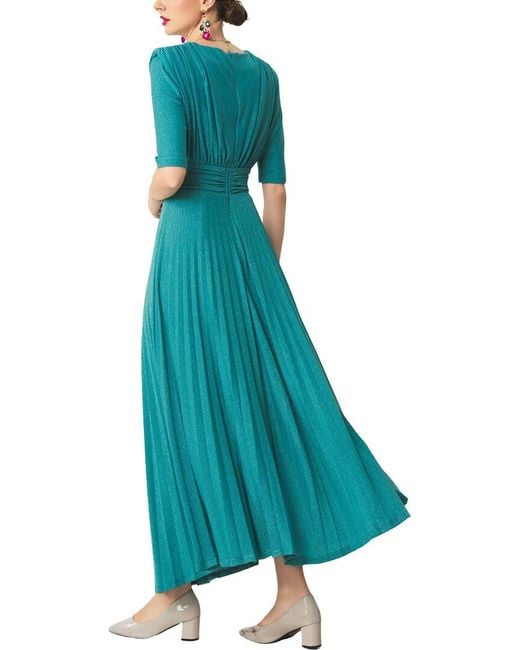 BURRYCO Blue Short Sleeve Maxi Dress