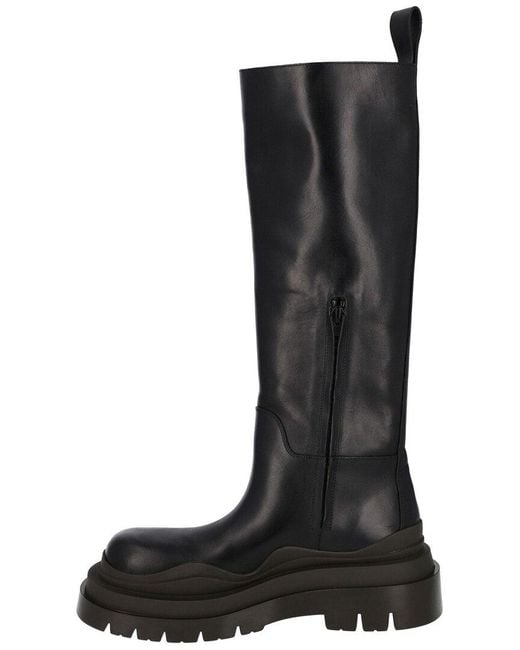 Bottega Veneta Black Calfskin Tire Boot (Authentic Pre-Loved)