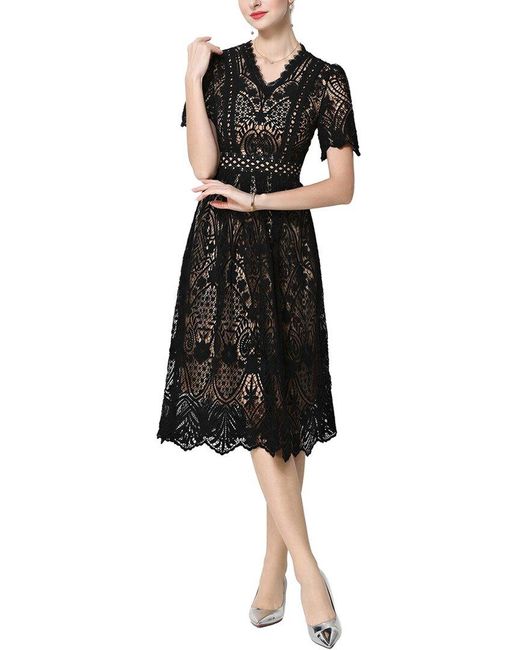 MIRA RICHI Black Midi Dress