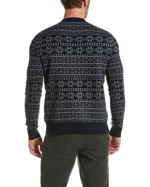 Loft 604 Black Fairisle Crewneck Sweater for men