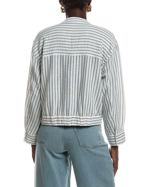 Vince Camuto Gray Snap Front Bomber Jacket