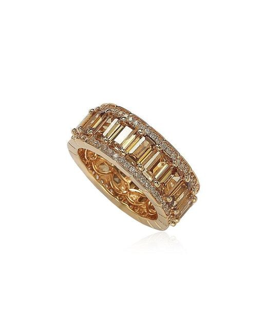 Suzy Levian CZ Jewelry Metallic Suzy Levian Silver Cz Eternity Ring
