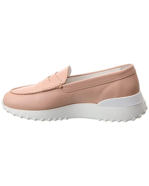 Tod's Pink Leather Loafer