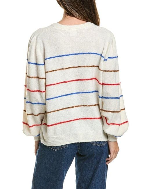 Ichi White Kamara Alpaca-Blend Sweater
