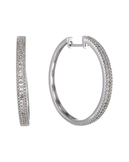 Diamond Select Cuts White 14k 1.06 Ct. Tw. Diamond Hoops