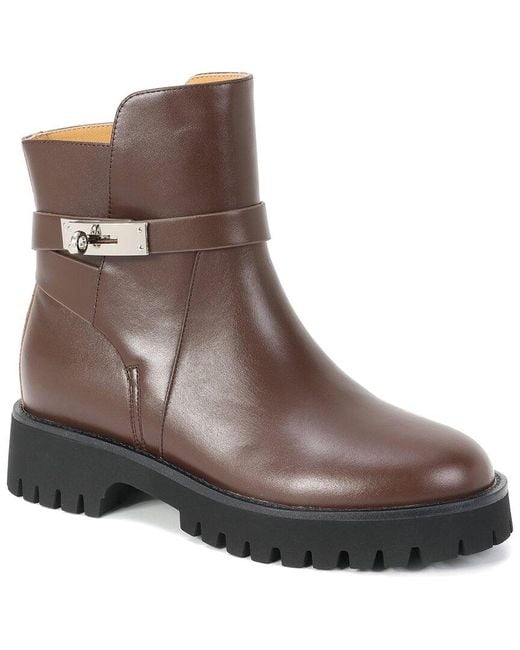 Tiffany & Fred Paris Brown Leather Bootie