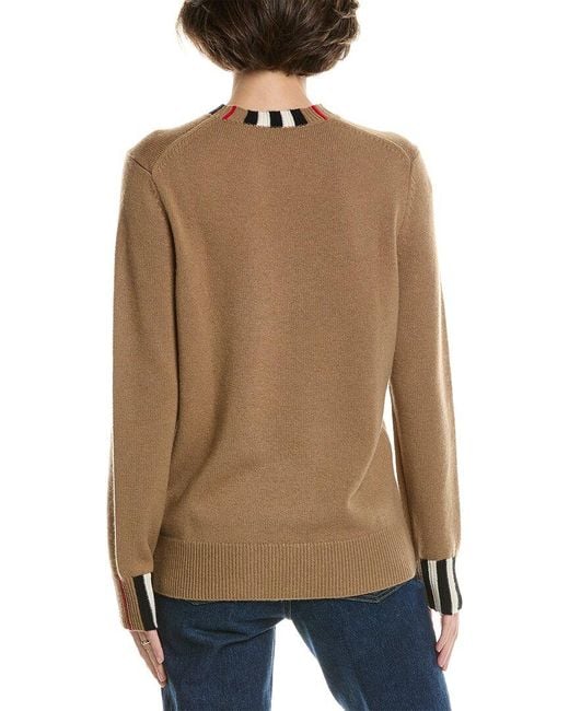 Burberry Natural Check Wool & Cashmere-Blend Sweater