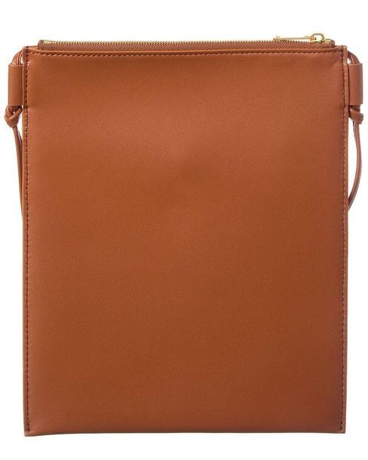 Céline Brown Leather Sharp Crossbody