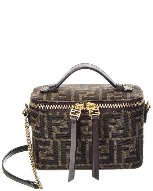 Fendi Black Ff Jacquard Vanity Case