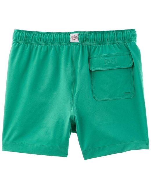 Brooks Brothers Green Solid Swim Trunk for men